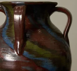 Pierce & Ward LARGE FOLK ART SWIRL FLOOR VASE | Ceramics | Vessels