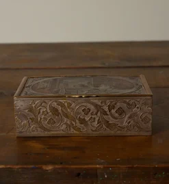 Pierce & Ward LATE 19TH CENTURY BRASS JEWELRY BOX | Boxes