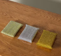 Pierce & Ward METALLIC SPONGES IN GOLD, SILVER AND YELLOW | Kitchen