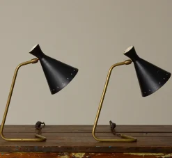 Pierce & Ward MID CENTURY ITALIAN BRASS TABLE LAMP | Lighting