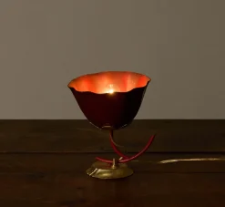 Pierce & Ward MID CENTURY ITALIAN ENAMEL FLOWER SHAPED LAMP | Lighting