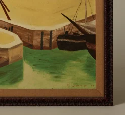 Pierce & Ward MID 20TH CENTURY DUTCH DOCK SCENE | Art