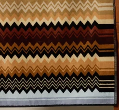 Pierce & Ward MISSONI GIACOMO BLACK STRIPE BATH MAT | Bed + Bath