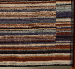 Pierce & Ward MISSONI JAZZ OLIVE STRIPE BATH MAT | Bed + Bath