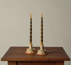 Pierce & Ward MYSTIC BY ESME TAPERED CANDLE TULIP HONEY | Candlesticks & Candles