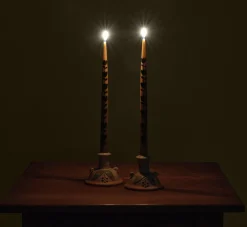 Pierce & Ward MYSTIC BY ESME TAPERED CANDLE TULIP HONEY | Candlesticks & Candles