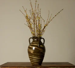 Pierce & Ward OVERSIZED EARTHENWARE FOLK ART SWIRL VASE II | Ceramics | Vessels
