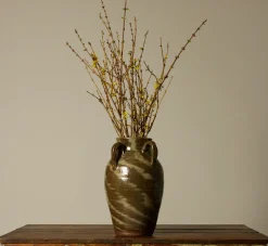 Pierce & Ward OVERSIZED EARTHENWARE FOLK ART SWIRL VASE I | Ceramics | Vessels