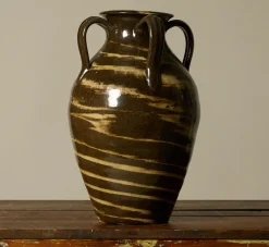 Pierce & Ward OVERSIZED EARTHENWARE FOLK ART SWIRL VASE II | Ceramics | Vessels