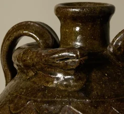 Pierce & Ward OVERSIZED EARTHENWARE FOLK ART SNAKE JUG | Ceramics | Vessels