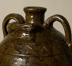 Pierce & Ward OVERSIZED EARTHENWARE FOLK ART SNAKE JUG | Ceramics | Vessels