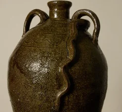 Pierce & Ward OVERSIZED EARTHENWARE FOLK ART SNAKE JUG | Ceramics | Vessels