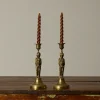 Pierce & Ward PAIR OF ANTIQUE FRENCH BRASS PRIESTESS CANDLESTICK HOLDERS | Candlesticks & Candles