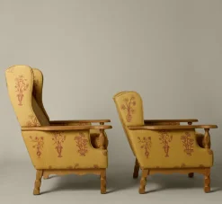 Pierce & Ward PAIR OF HIS AND HERS HENNING OAK WING CHAIRS | Furniture