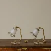 Pierce & Ward PAIR OF PETITE ITALIAN GLASS AND BRASS BELL LAMPS | Lighting