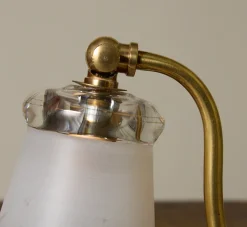 Pierce & Ward PAIR OF PETITE ITALIAN GLASS AND BRASS BELL LAMPS | Lighting