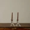 Pierce & Ward PAIR OF 1930S CZECH BOHEMIAN GLASS CANDLESTICK HOLDERS | Candlesticks & Candles