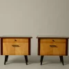 Pierce & Ward PAIR OF 1960S GERMAN BEECH & MAHOGANY NIGHTSTANDS | Furniture