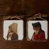 Pierce & Ward PAIR OF 1950S ITALIAN PAINTED DECORATIVE CERAMIC TILES | Objets D'Art