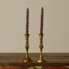 Pierce & Ward PAIR OF VINTAGE CANDLESTICK HOLDERS WITH BRASS ROPE | Candlesticks & Candles