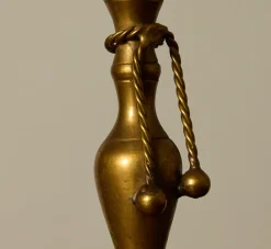 Pierce & Ward PAIR OF VINTAGE CANDLESTICK HOLDERS WITH BRASS ROPE | Candlesticks & Candles