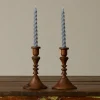 Pierce & Ward PAIR OF WOODEN CANDLESTICK HOLDERS | Candlesticks & Candles | Gifts