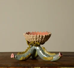 Pierce & Ward PEARCE WILLIAMS FISH AND SHELL BOWL | Ceramics | Vessels
