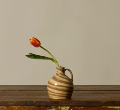 Pierce & Ward PETITE EARTHENWARE FOLK ART SWIRL JUG | Ceramics | Vessels