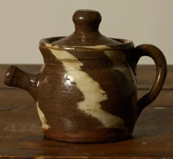 Pierce & Ward PETITE EARTHENWARE FOLK ART SWIRL TEAPOT | Ceramics | Vessels