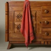 Pierce & Ward PICNIC STRIPE LINEN TEA TOWEL IN CLAY | Kitchen