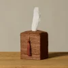 Pierce & Ward ACORN TISSUE BOX COVER IN RAW SILK | Pierce & Ward Collection