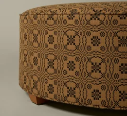 Pierce & Ward CIRCLE OTTOMAN IN LOVER'S KNOT | Furniture | Pierce & Ward Collection