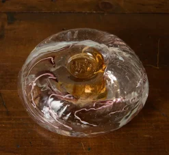 Pierce & Ward HAND BLOWN GLASS ASH TRAY IN GOLD | Vessels | Pierce & Ward Collection
