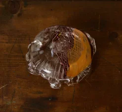 Pierce & Ward HAND BLOWN GLASS ASH TRAY IN GOLD TONES | Pierce & Ward Collection