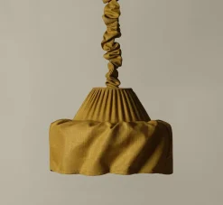 Pierce & Ward LAMPSHADE PENDANT IN MUSTARD OLIVE | Lighting | Pierce & Ward Collection