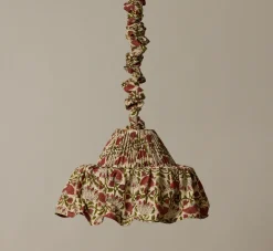 Pierce & Ward LAMPSHADE PENDANT IN BURGUNDY VERT FLORAL | Lighting | Pierce & Ward Collection