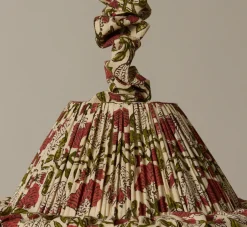 Pierce & Ward LAMPSHADE PENDANT IN BURGUNDY VERT FLORAL | Lighting | Pierce & Ward Collection
