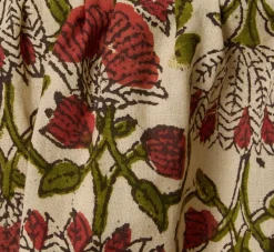Pierce & Ward LAMPSHADE PENDANT IN BURGUNDY VERT FLORAL | Lighting | Pierce & Ward Collection