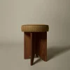 Pierce & Ward LLOYD SIDE STOOL IN RAW SILK CHECK | Furniture | Pierce & Ward Collection