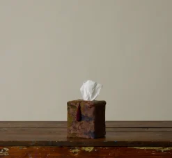 Pierce & Ward OLIVE FLORAL LINEN TISSUE BOX COVER | Pierce & Ward Collection | Gifts