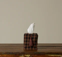 Pierce & Ward TOFFEE PLAID TISSUE BOX COVER | Pierce & Ward Collection