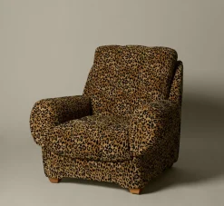 Pierce & Ward VITTI CHAIR IN LEOPARD CHENILLE | Furniture | Pierce & Ward Collection
