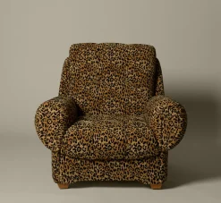 Pierce & Ward VITTI CHAIR IN LEOPARD CHENILLE | Furniture | Pierce & Ward Collection