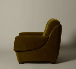 Pierce & Ward VITTI CHAIR IN OLIVE GREEN CHENILLE | Furniture | Pierce & Ward Collection
