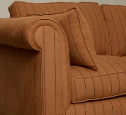 Pierce & Ward POST MODERN SOFA IN LINEN STRIPE | Furniture