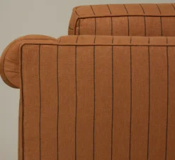 Pierce & Ward POST MODERN SOFA IN LINEN STRIPE | Furniture