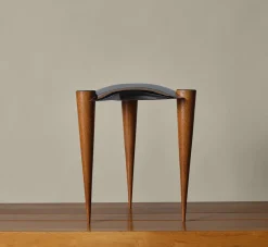 Pierce & Ward POST MODERN SWEDISH CHROME AND WOOD LAMP | Lighting
