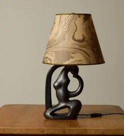 Pierce & Ward PW SUMINAGASHI BEDSIDE LAMPSHADE IN BLACK AND CREAM | Lighting