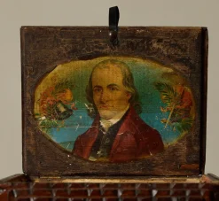 Pierce & Ward PYRAMID TRAMP ART BOX WITH PORTRAIT INSIDE | Boxes