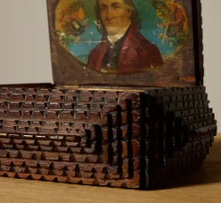 Pierce & Ward PYRAMID TRAMP ART BOX WITH PORTRAIT INSIDE | Boxes